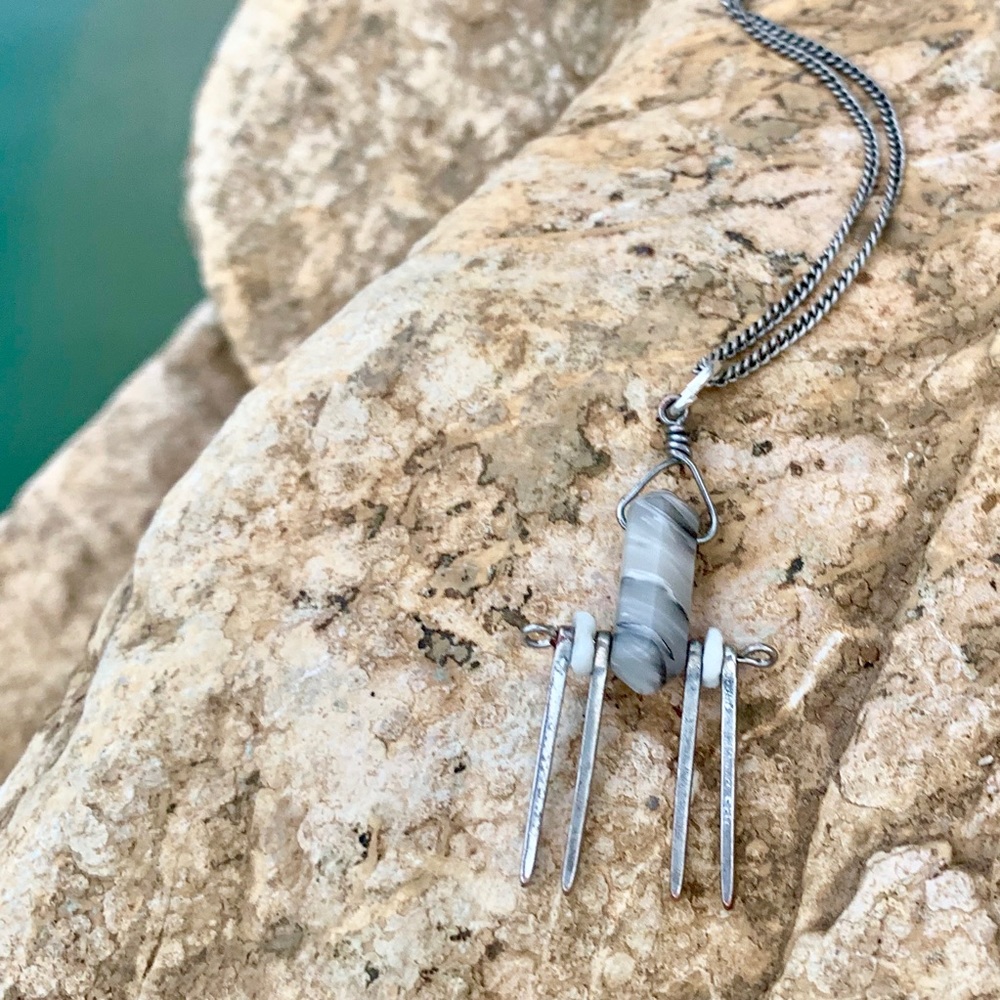 Boho- Meets- Modish Geometric Necklace